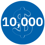 $10,000 Milestone Badge