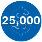 $25,000 Milestone Badge