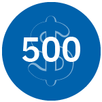 $500 Milestone Badge